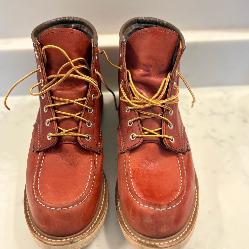Res Wing Gore Tex Leather Moc Toe Work Boots - sz 9.5